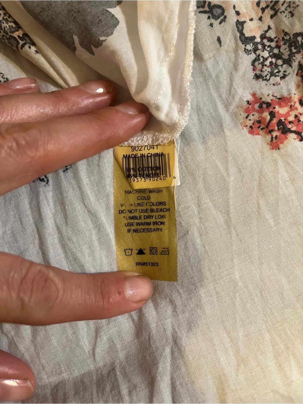 Two by Vince Camuto Women’s Bouquet Whimsy Tunic Semi Sheer Relaxed Fit Size XL - Picture 9 of 11